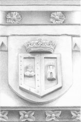Instituto de la Lengua Castellana - Escudo de la Diputación - Detalle